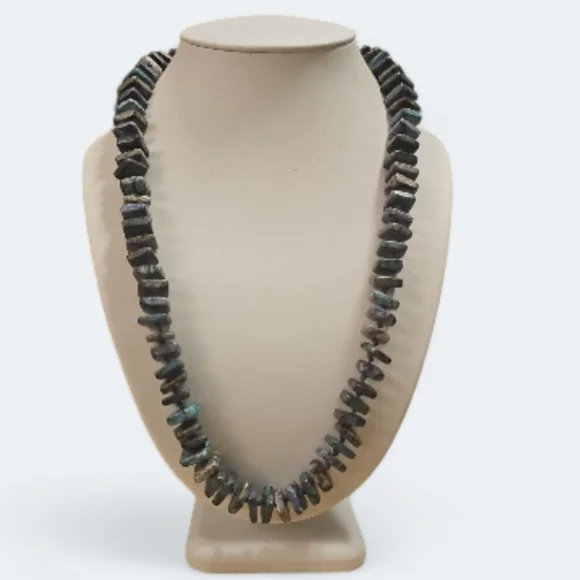 Rare Mine Finds Natural Stones Artisan Crafted Long Necklace.